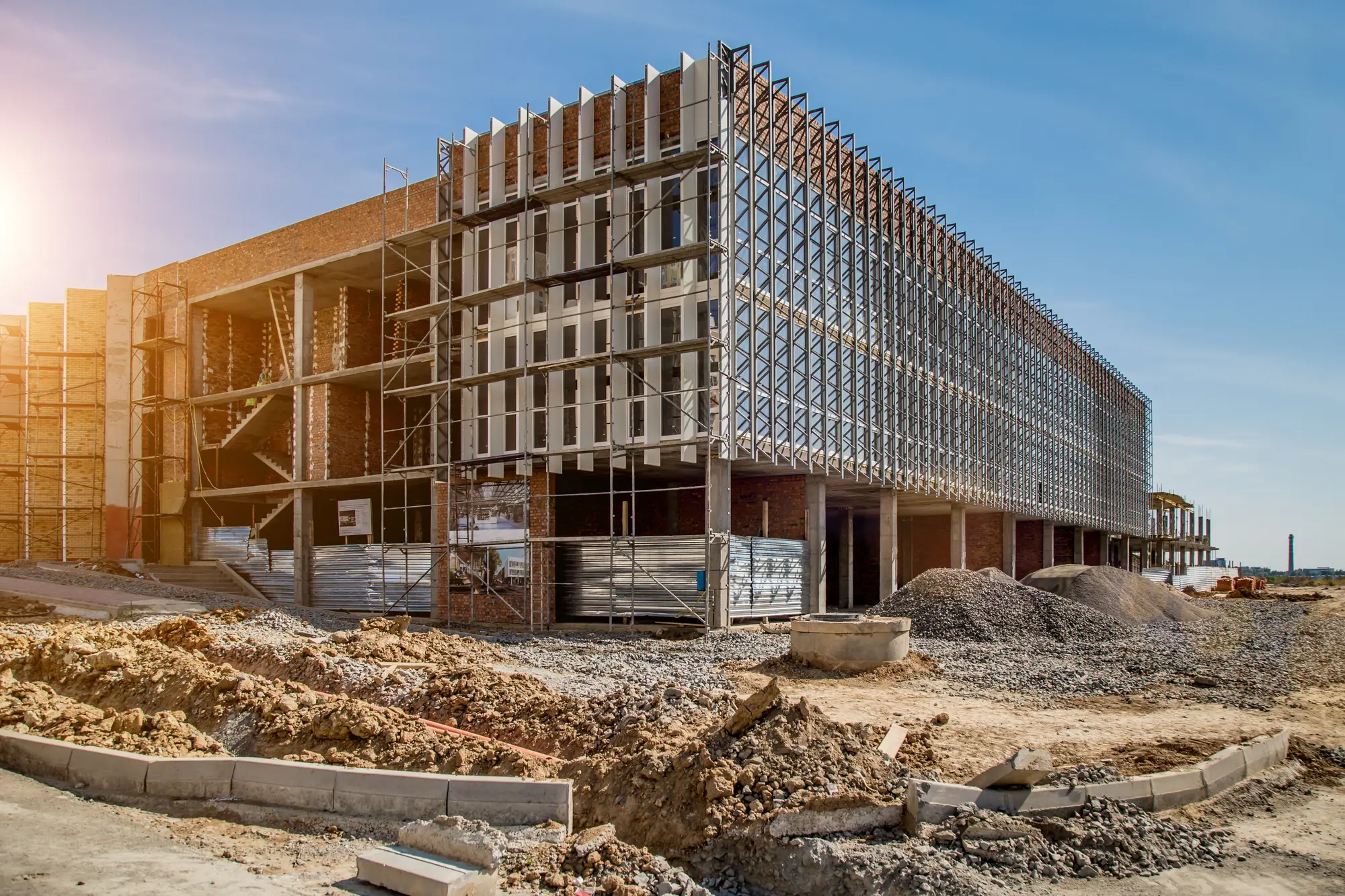 Multi-story commercial building under construction